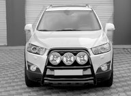 Chevrolet Trax 2012-2023 рр. Передня дуга WT018 Black (нерж.) фото 1