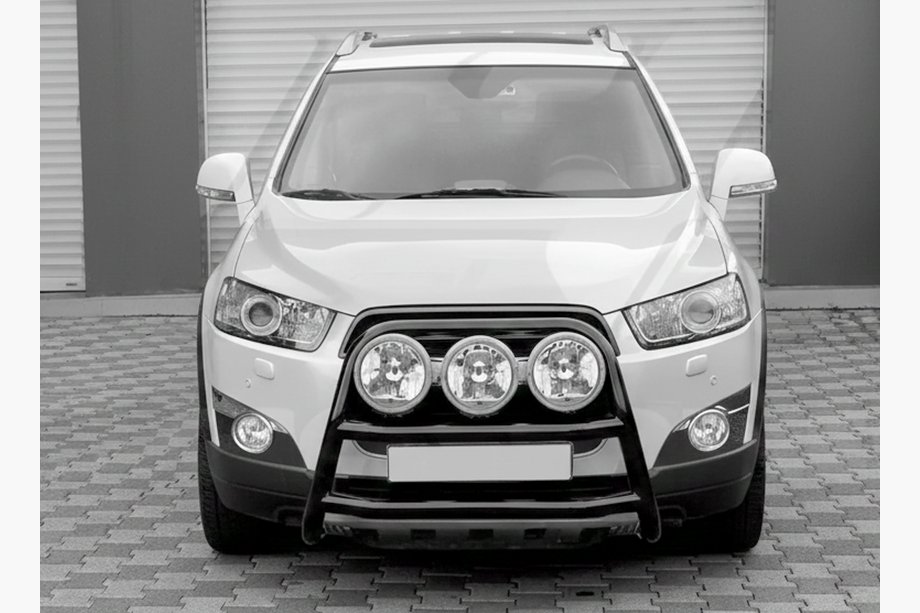 Chevrolet Trax 2012-2023 рр. Передня дуга WT018 Black (нерж.) Image