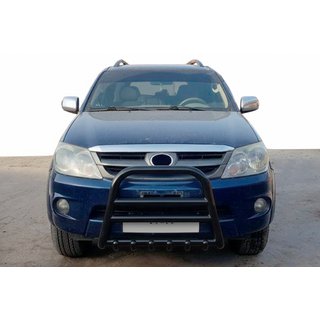 Кенгурятник F12-11 Black (нерж) Toyota Fortuner 2006-2015 рр. фото 3
