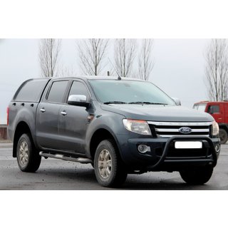 Передній захист WT022 Black (нерж.) Ford Ranger 2011-2022 рр. фото 2