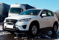 Mazda CX-5 2012-2017 рр. Передній захист WT021 Black (нерж.) фото 2