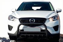 Mazda CX-5 2012-2017 рр. Передній захист WT021 Black (нерж.) фото 3