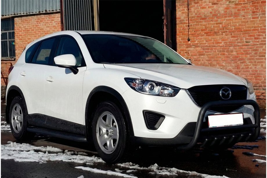 Mazda CX-5 2012-2017 рр. Передній захист WT021 Black (нерж.) Image