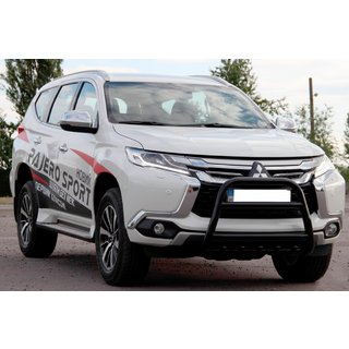 Кенгурятник WT008 Black (нерж) Mitsubishi Pajero Sport 2015- рр. фото 3