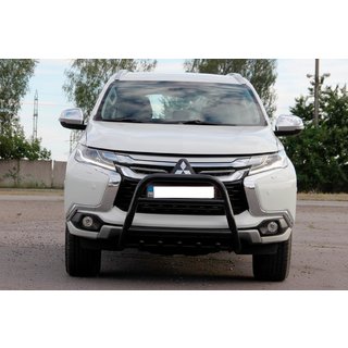 Кенгурятник WT008 Black (нерж) Mitsubishi Pajero Sport 2015- рр. фото 4