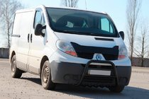 Opel Vivaro 2001-2015 рр. Кенгурятник QT-Spec Black (нерж.) фото 2