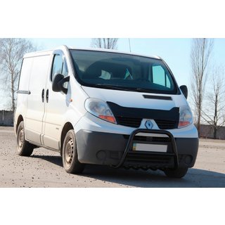 Кенгурятник QT-Spec Black (нерж.) Opel Vivaro 2001-2015 рр. фото 2