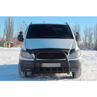 Кенгурятник XL-WT025 Black (нерж.) Mercedes Vito W639 2004-2014 рр. фото 2