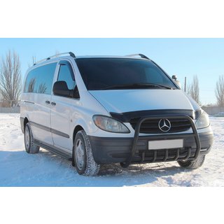 Кенгурятник XL-WT025 Black (нерж.) Mercedes Vito W639 2004-2014 рр. фото 1