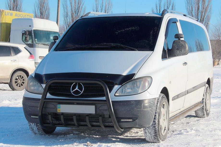 Mercedes Vito W639 2004-2014 рр. Кенгурятник XL-WT025 Black (нерж.) Фото 3