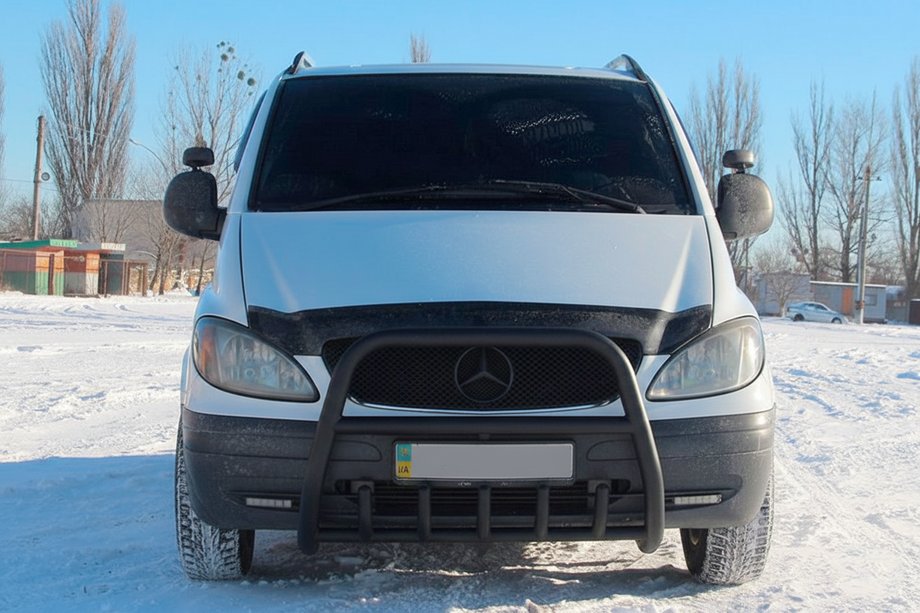 Mercedes Vito W639 2004-2014 рр. Кенгурятник XL-WT025 Black (нерж.) Фото 2