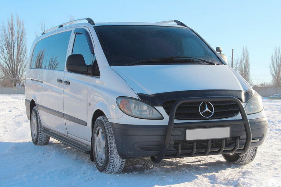 Mercedes Vito W639 2004-2014 рр. Кенгурятник XL-WT025 Black (нерж.) Фото 1