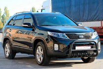 Kia Sorento II XM 2009-2014 рр. Кенгурятник WT021 Black (нерж.) фото 3