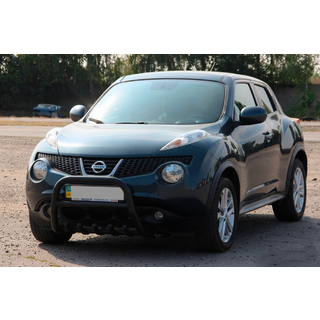Кенгурятник QT012 Black (нерж) Nissan Juke 2010-2019 рр. фото 2