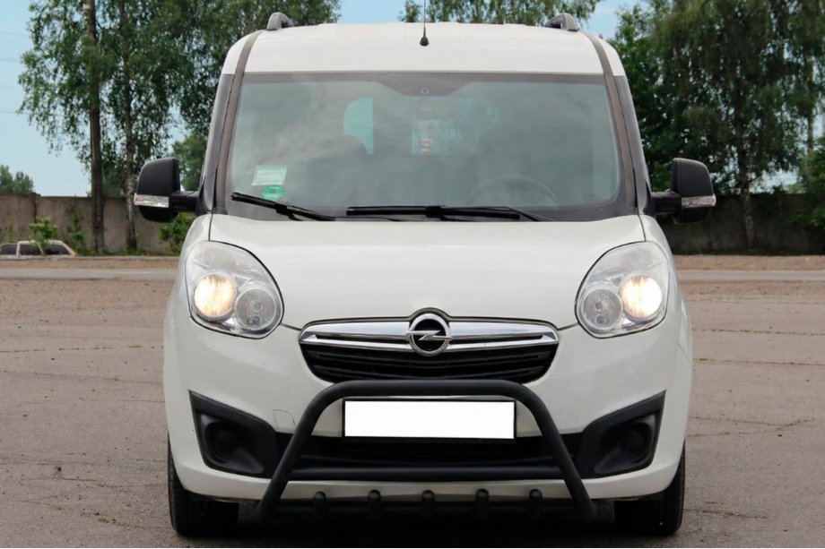 Opel Combo 2012-2018 рр. Кенгурятник Black (нерж.) Image