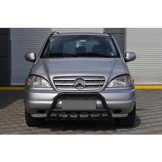 Кенгурятник Black (нерж.) Mercedes ML W163 1997-2005 рр. фото 4