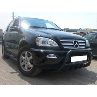 Кенгурятник Black (нерж.) Mercedes ML W163 1997-2005 рр. фото 1