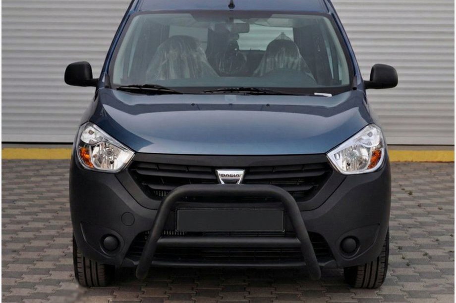 Dacia Dokker 2013-2022 рр. Кенгурятник WT006 Black (нерж.) Image