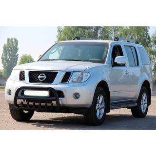 Кенгурятник WT008 Black (нерж) Nissan Pathfinder R51 2005-2014 рр. фото 1
