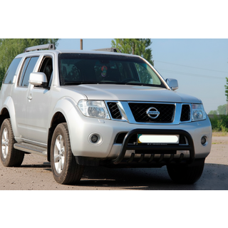 Кенгурятник WT008 Black (нерж) Nissan Pathfinder R51 2005-2014 рр. фото 2