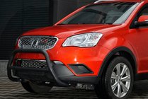 SsangYong Korando 2010-2019 рр. Кенгурятник WT005 Black (нерж.) фото 3
