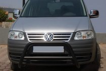 Volkswagen Caddy 2004-2010 рр. Кенгурятник WT005 Black (нерж) фото 1