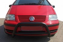 Volkswagen Sharan 1995-2010 рр. Кенгурятник WT005 Black (нерж) фото 3