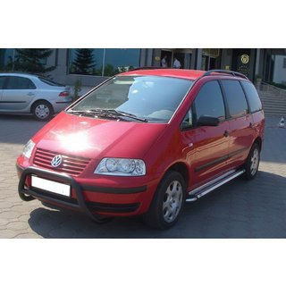 Кенгурятник WT005 Black (нерж) Volkswagen Sharan 1995-2010 рр. фото 2