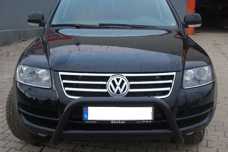 Volkswagen Touareg 2002-2010 рр. Кенгурятник WT005 Colt Black (нерж) Фото 3