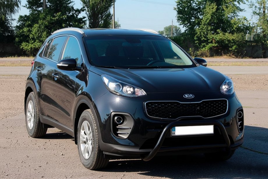 Kia Sportage 2015-2021 рр. Кенгурятник WT006 Black (нерж) Фото 2