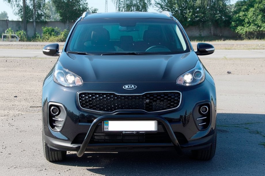 Kia Sportage 2015-2021 рр. Кенгурятник WT006 Black (нерж) Фото 1
