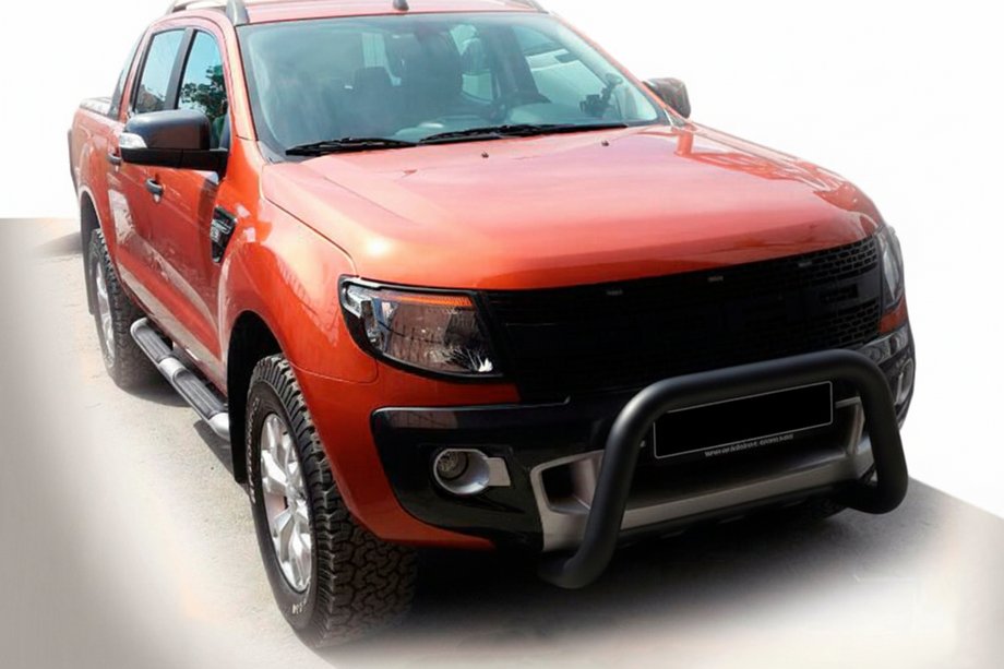 Ford Ranger 2011-2022 рр. Передній захист WT005 Black (нерж) Фото 1