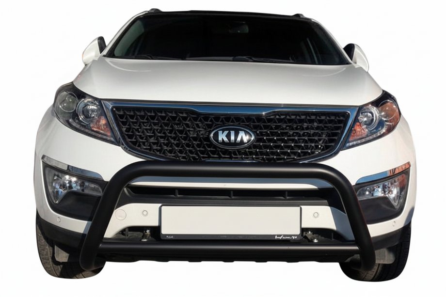 Kia Sorento II XM 2009-2014 рр. Кенгурятник WT005 Black (нерж.) Фото 1