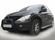 SsangYong Action 2005-2018 рр. Кенгурятник WT005 Black (нерж) фото 1
