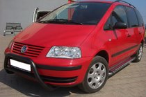 Ford Galaxy 1995-2006 рр. Кенгурятник WT005 Black (нерж) фото 3