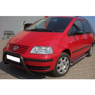 Кенгурятник WT005 Black (нерж) Ford Galaxy 1995-2006 рр. фото 3