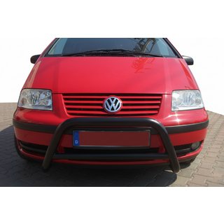 Кенгурятник WT005 Black (нерж) Ford Galaxy 1995-2006 рр. фото 2
