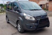 Ford Custom 2013-2022 рр. Кенгурятник WT006 Black (нерж) фото 1