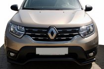 Renault Duster 2018-2024 рр. Передній захист WT008 Black (нерж.) фото 2