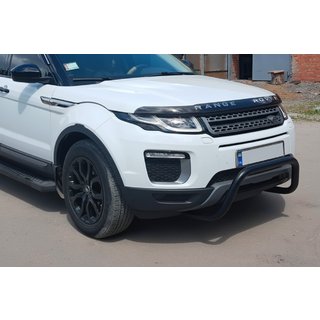 Кенгурятник WT005 Black (нерж) Range Rover Evoque 2012-2018 рр. фото 2