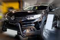 Renault Kadjar 2015-2022 рр. Кенгурятник Black (нерж) фото 3