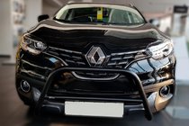 Renault Kadjar 2015-2022 рр. Кенгурятник Black (нерж) фото 2