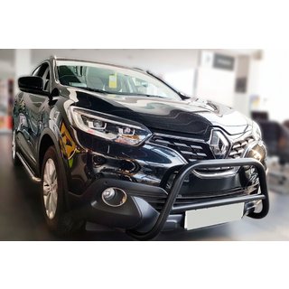 Кенгурятник Black (нерж) Renault Kadjar 2015-2022 рр. фото 1