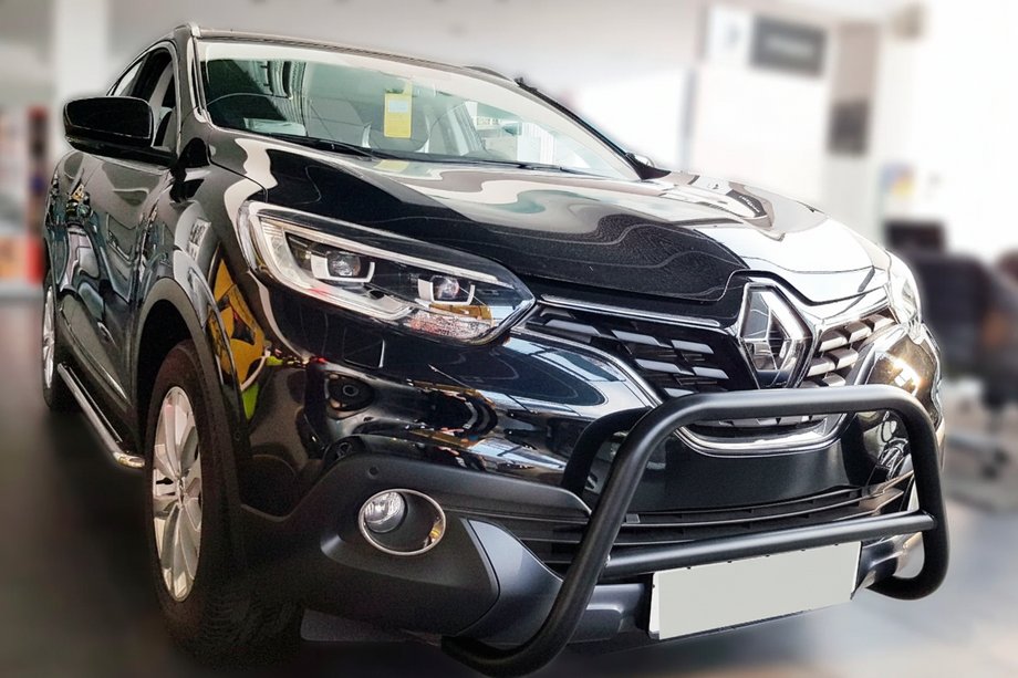 Renault Kadjar 2015-2022 рр. Кенгурятник Black (нерж) Image