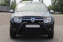 Renault Duster 2008-2017 рр. Кенгурятник Kelebek WT011 Black (нерж) фото 3