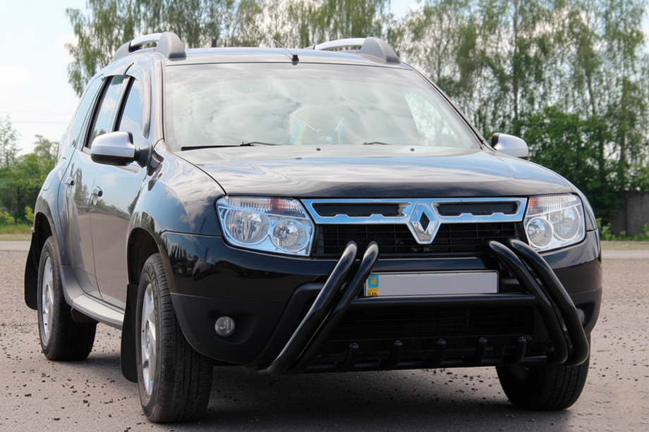 Renault Duster 2008-2017 рр. Кенгурятник WT01 Black (нерж) Image
