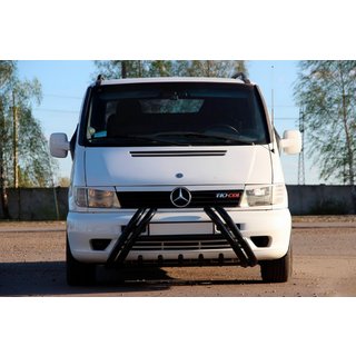 Кенгурятник Kelebek WT011 Black (нерж.) Mercedes Vito W638 1996-2003 рр. фото 3
