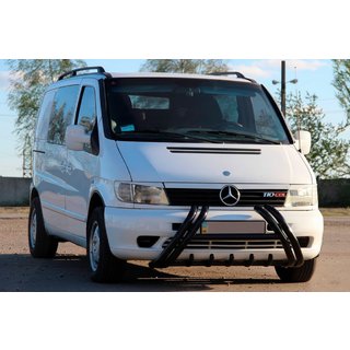 Кенгурятник Kelebek WT011 Black (нерж.) Mercedes Vito W638 1996-2003 рр. фото 1