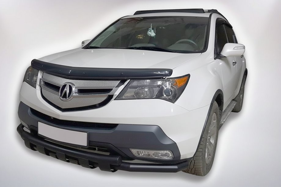 Acura MDX 2007-2013 рр. Передній захист B1-47 Black (нерж) Фото 3