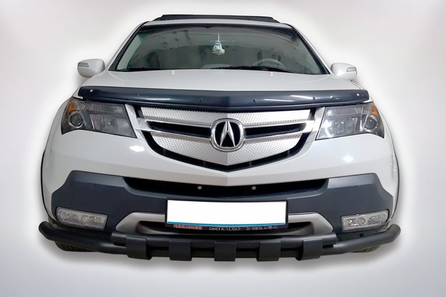 Acura MDX 2007-2013 рр. Передній захист B1-47 Black (нерж) Фото 2